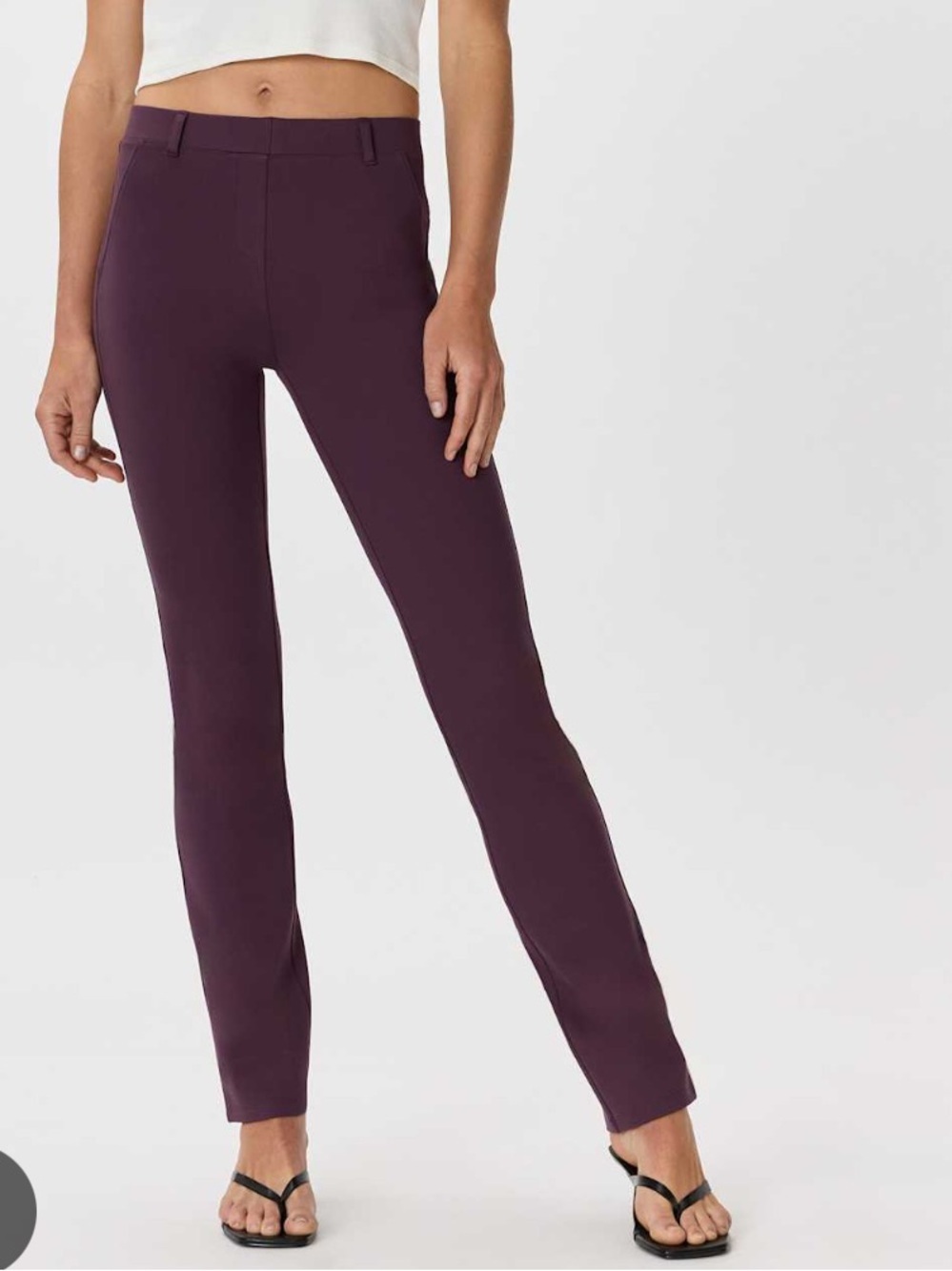 Quince Ultra Stretch Ponte Straight Leg Pants in Expresso